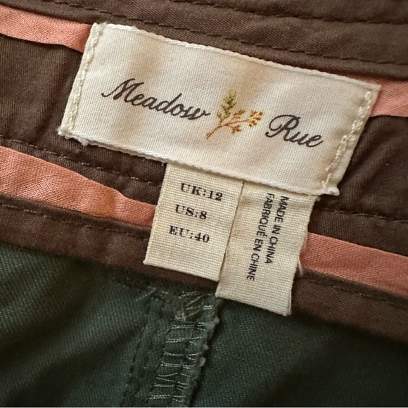 MEADOW RUE Anthropologie Patchwork Cargo Skirt 8 Quilted Pocket Corduroy NWT - Picture 6 of 8